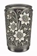 conceptual double helix daffodil camera lens family artist paintbrush tattoo design idea