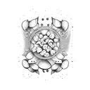 Vintge popcorn machine tattoo design idea