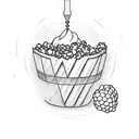 Vintge popcorn machine tattoo design idea