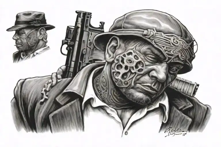 Gangster Boss He also tattoo design idea