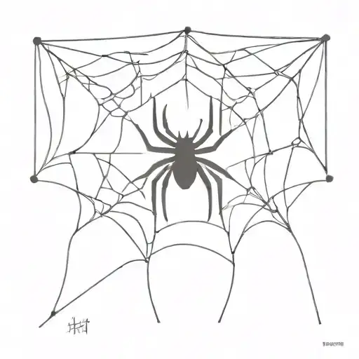 spider and cobweb number 11 11 tattoo design idea