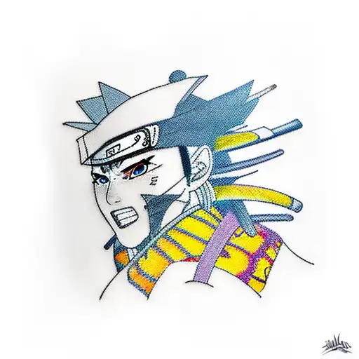 Samurai naruto tattoo design idea
