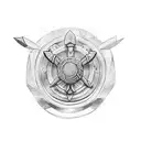 Teacher with Viking shield tattoo design idea