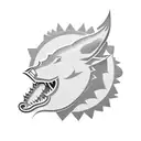 A stylized silhouette of the Arkansas Razorbacks logo surrounded by a forest of pine trees, representing the client's favorite sports team and their love for the countryside tattoo design idea