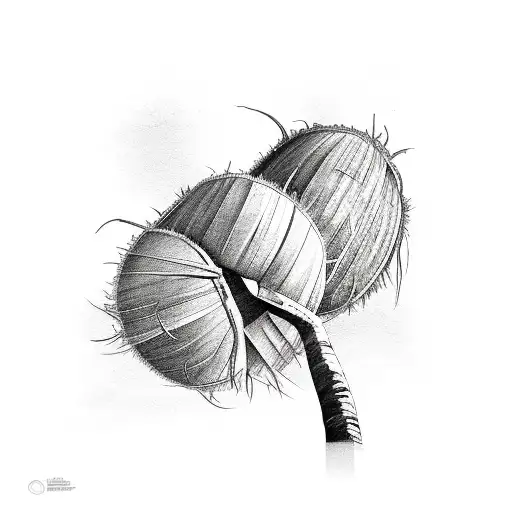 coconut tree tattoo design idea