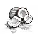 coconut tree tattoo design idea