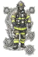 firefighter  tattoo design idea