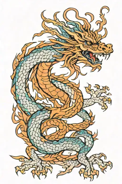 Korean dragon welsh tree   tattoo design idea