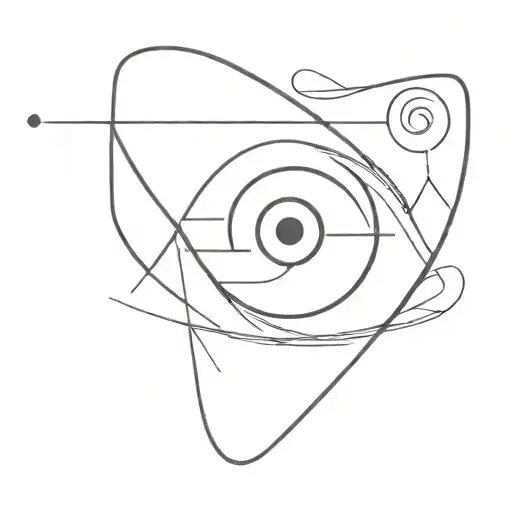 A minimalist tattoo of a mysterious eye symbolizing your belief in intuition, with subtle Scorpio elements incorporated tattoo design idea