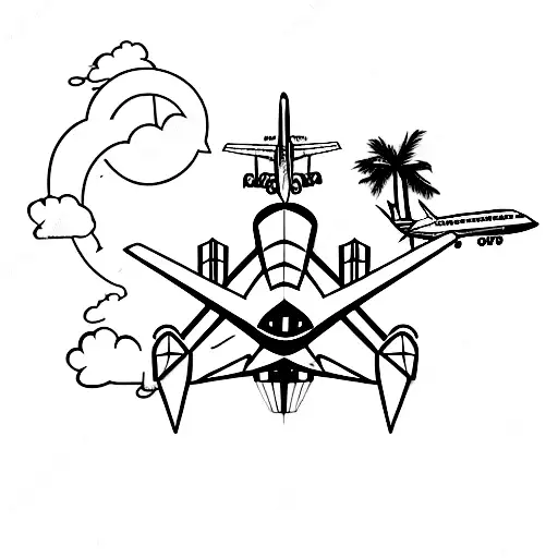 avião, viajem, Brasil, travel, Brazil, airplane tattoo design idea