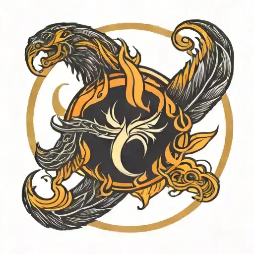 the fire ring tattoo design idea