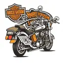 harley davidson logo and peterbilt logo tattoo design idea