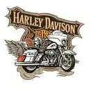 harley davidson logo and peterbilt logo tattoo design idea