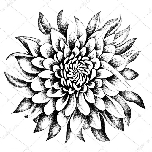 Chrysanthemum tattoo design idea