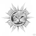 mon and sun  tattoo design idea