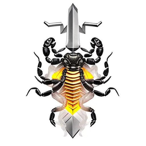 Scorpion , Kunai , Rose avec épine  tattoo design idea