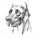 skull and doberman tattoo design idea