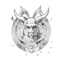 libra+aries+psi tattoo design idea