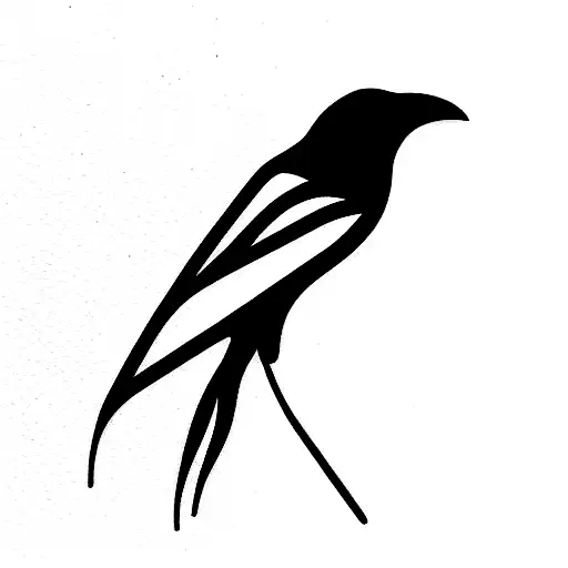 Crow tattoo design idea