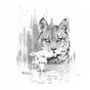 Christian "Even in the wilderness, there's still water" tattoo design idea