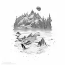 Christian "Even in the wilderness, there's still water" tattoo design idea