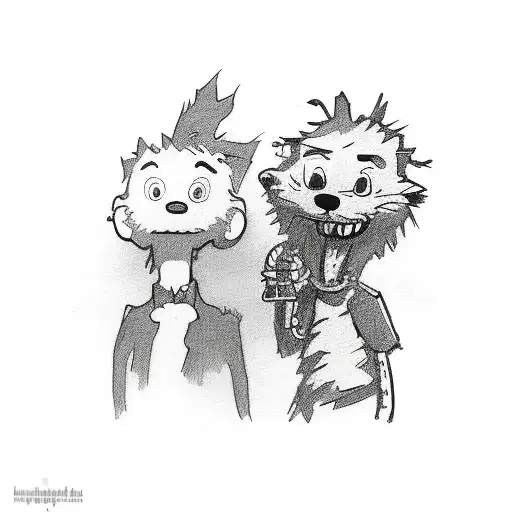 Calvin and Hobbes tattoo design idea