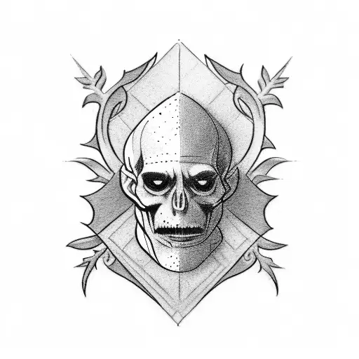 guillotine tattoo design idea