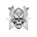 guillotine tattoo design idea