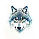 Five wolves  tattoo design idea