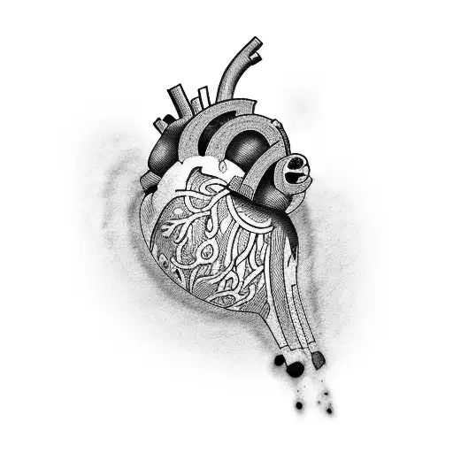 heart broke and repaired like japanese porcelain tattoo design idea