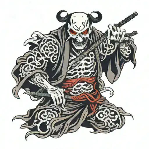 Shinigami holding tattoo design idea