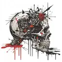 grim reapte mourning without flowers at  all  tattoo design idea