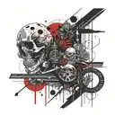 grim reapte mourning without flowers at  all  tattoo design idea