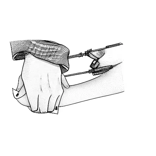 a heartbeat and a hand with a tattoo tattoo design idea