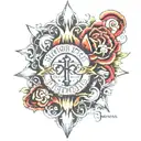 chrome hearts scripture verses flowing tattoo design idea