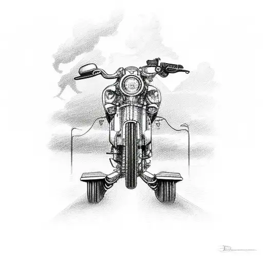 Motorcycle chain forming the word 'Burlington' tattoo design idea