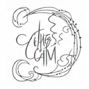 chaos and calm writen tattoo design idea
