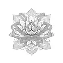 A serpent intertwining with a blooming lotus flower, symbolizing the balance between beauty and danger tattoo design idea