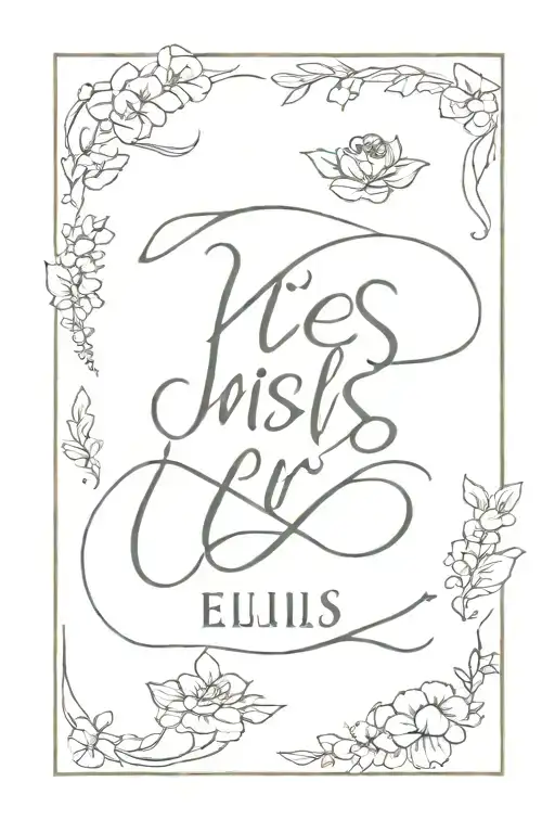 miscarriage tattoo with the name Ellis tattoo design idea