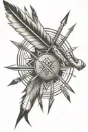 Native American crossed arrows   tattoo design idea