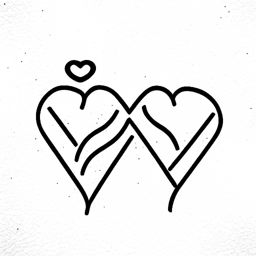 matching love tattoo design idea