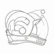 An astronaut with light refracted from his helmet in the way on the cover of the pink floyd album dark side of the moon tattoo design idea