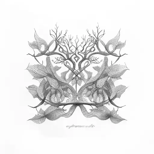 vine and the branches John 15:5 tattoo design idea