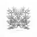 vine and the branches John 15:5 tattoo design idea