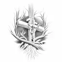 Jesus vine and the branches John 15:5 tattoo design idea