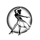 dancing queen tattoo design idea