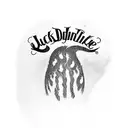 silhouette, fingerprint, jack daniels, dumbbell, DJ tattoo design idea