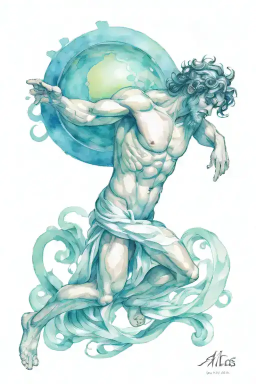 atlas holding the world Greek mythology inspired tattoo tattoo design idea
