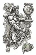 atlas holding the world Greek mythology inspired tattoo tattoo design idea