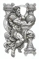 atlas holding the world Greek mythology inspired tattoo tattoo design idea